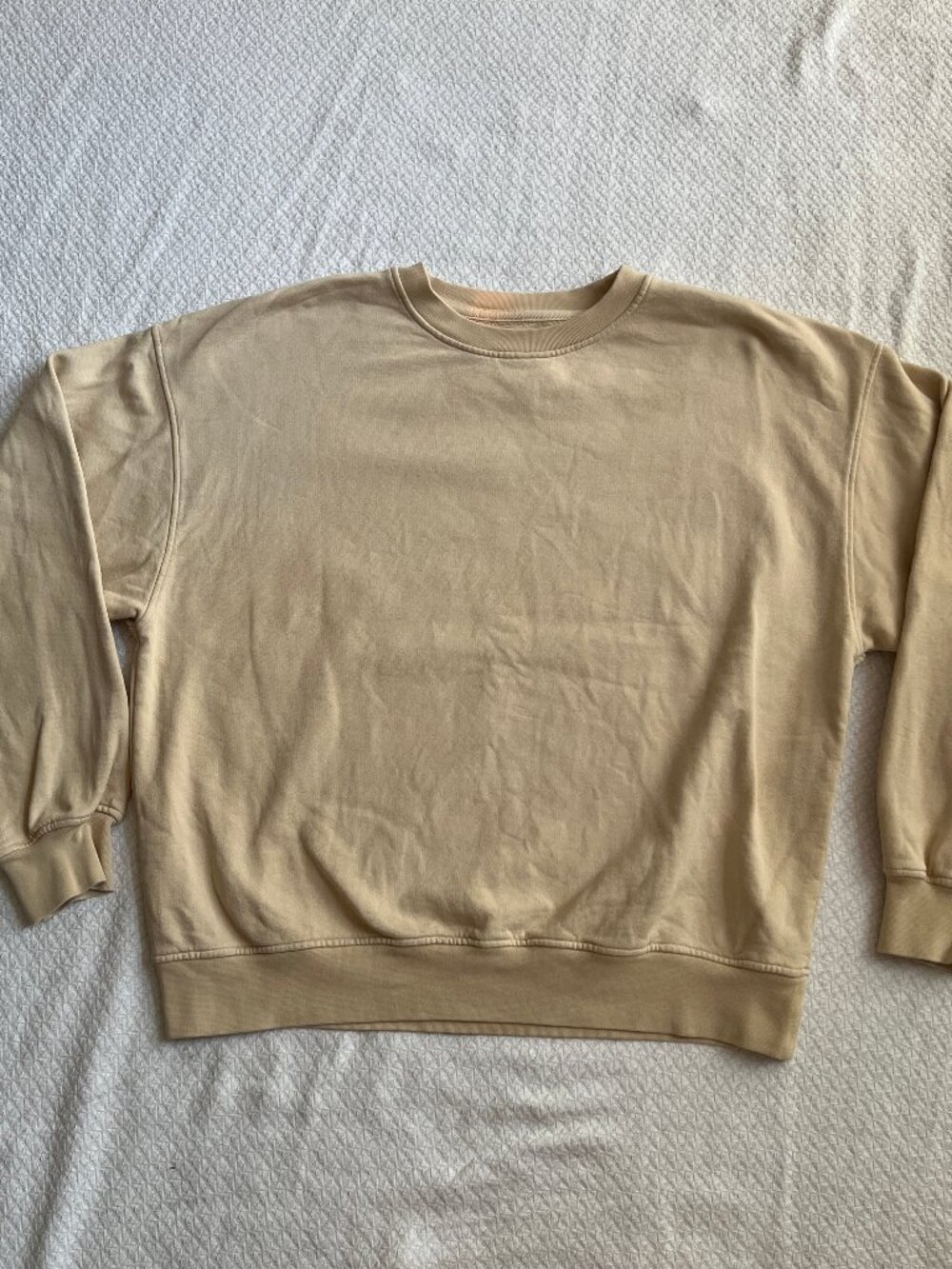 Colorful Standard Organic Oversized Crew Pullover Sweatshirt Ivory Cream L Large